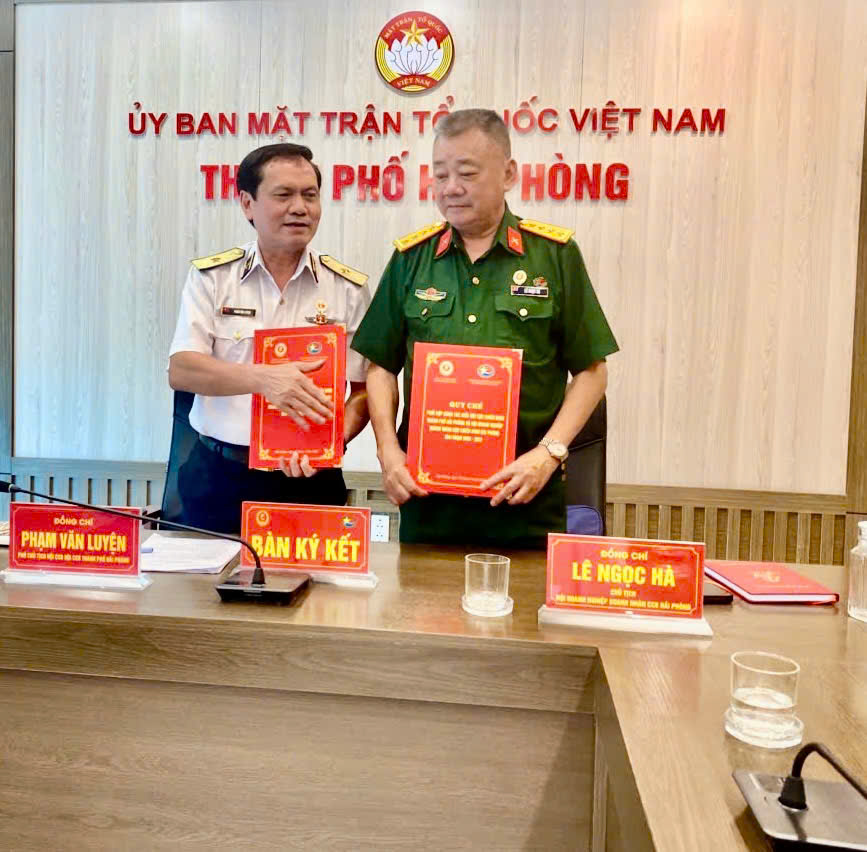 Hội CCB thành phố Hải Phòng và Hội Doanh nghiệp Doanh nhân CCB Hải Phòng ký kết chương trình phối hợp giai đoạn 2026-2031