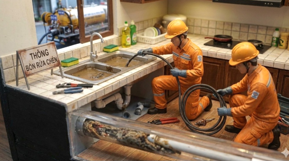 CẢNH BÁO CÁC MÁNH KHÓE TRỤC LỢI KHI CẦN HÚT HẦM CẦU - THÔNG BỒN THÔNG CỐNG